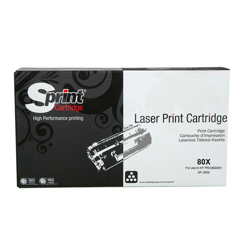 Sprint Hp Cf280x Muadil Siyah Laser Toner Kartuş (80X)