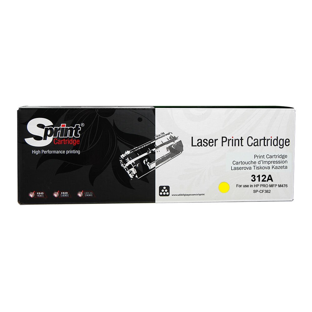 Sprint Hp CF382A Sarı LaserJet Toner Kartuş (312A)