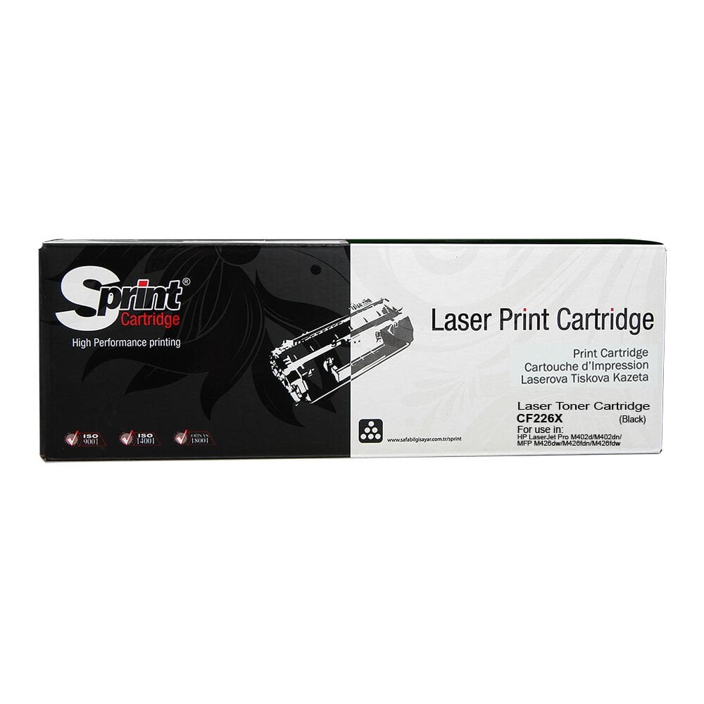 Sprint Hp Cf226x Muadil Siyah Laser Toner Kartuş (26X)
