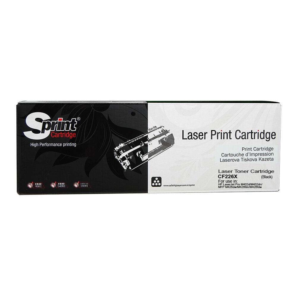 Sprint Hp Cf226x Muadil Siyah Laser Toner Kartuş (26X)