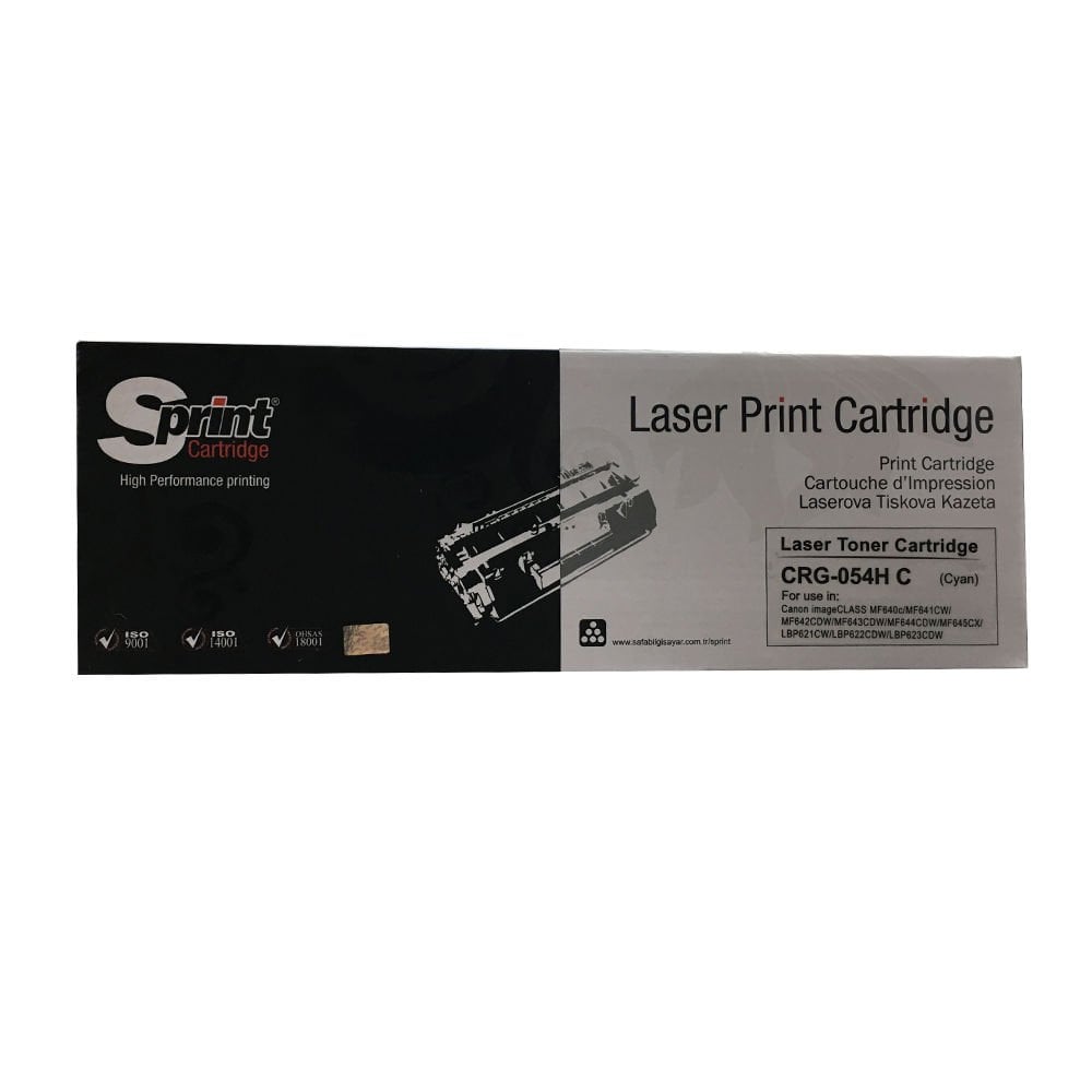 Sprint Hp CF541X (203X) & Canon CRG-054H / CRG-067H Cyan Laser Toner Kartuş